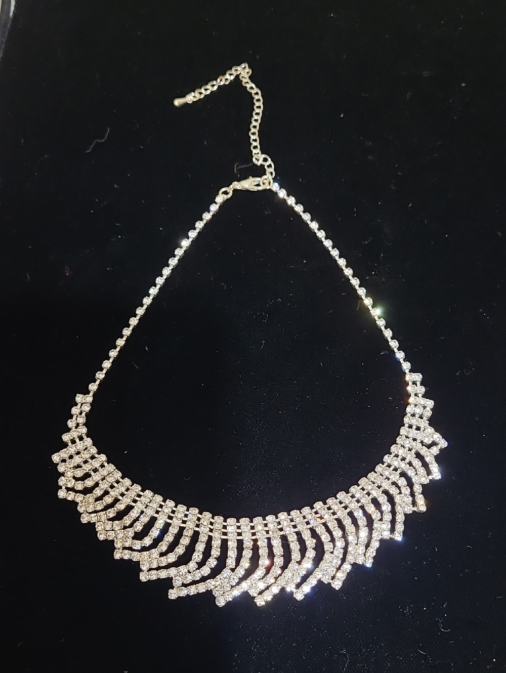 Elegant Crystal Fringe Necklace - Women Jewelry